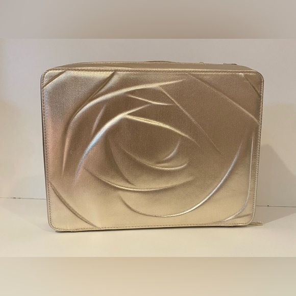 NWOT Lancome Gold Cosmetic Case - Picture 1 of 6